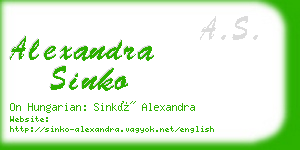 alexandra sinko business card